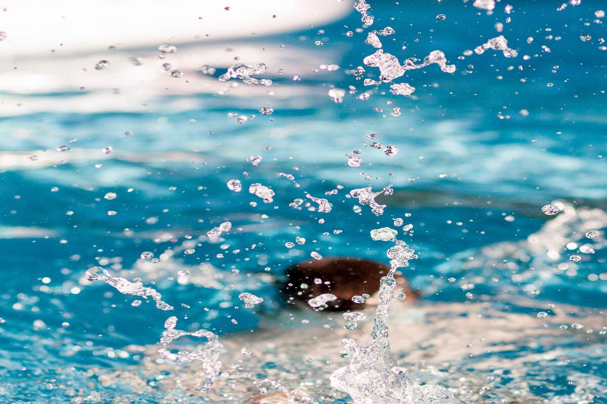 baignade dans le parc aquatique